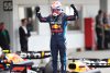 SUZUKA, JAPAN - APRIL 07: Race winner Max Verstappen of the Netherlands and Oracle Red Bull Racing celebrates in parc ferme during the F1 Grand Prix of Japan at Suzuka International Racing Course on April 07, 2024 in Suzuka, Japan. (Photo by Peter Fox/Getty Images) // Getty Images / Red Bull Content Pool // SI202404070277 // Usage for editorial use only //